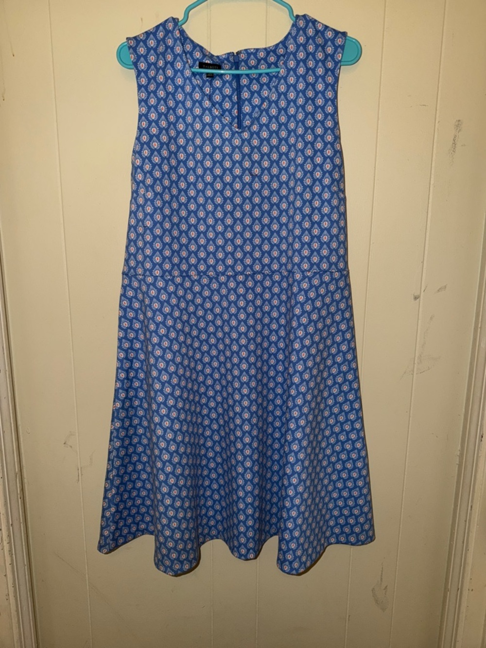 Talbots Blue Printed A-Line Dress Skirt